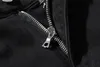Jeans pour hommes skinny s'adapte au denim Black Pant pour les gars de Biker Slim Ripped Hip Hop Motorcycle régulier Street Hawker Hawker Trendy Long Straight Zipper Hole