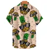Camicie da uomo Camicie hawaiane Stampa di frutta Maniche corte Modello ananas Top Moda casual Abbigliamento uomo Camicia allentata estiva 220712