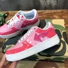 OGS toppkvalitet bapestas sta sneaker m1 designer casual skor låg top sneakers läder klassisk sportsko apa apa form Medicom Toy Camo SK8 Storlek 35-45