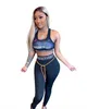 2022 Abiti firmati Tute Abiti senza maniche Set da 2 pezzi Legging Abbigliamento sportivo Canotta Crop Top Lettera Abbigliamento da donna K9427