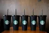 2022 Starbucks 24oz/710 ml Plastmuggar Tumbler ￅteranv￤ndbar KLAR DRICHS LATT BOTTA PULLARFAPE LID STRAW CUPS MUG DEN NYA HOTA PRODUKTEN FￖR FACTORY DIRECT SALE ABQPT