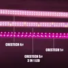 380-800 nm Volledig spectrum LED GROEM LICHTEN LED GROOITS BUIS 8ft T5 T8 V-vormige integratiebuizen voor medische planten en bloeit fruitroze kleur