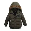 2020 Winter Children Boys Coat Fur Collar Thickened Jackets For Boys Girls Warm Cotton Down Jacket Children Clothes 2-6Y J220718