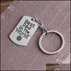 主要リングジュエリーファッション男性のためのレタリング世界中のBrach Round Heart Mama Bear Sier Love Son Keychain Fathers Mothers Day Co