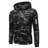 Maglioni da uomo Manica lunga Stampa mimetica Cerniera Felpa con cappuccio Top Giacca Runaway Felpa con cappuccio Abbigliamento sportivo militare Felpe Giacca di pelle L220725