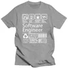남자 티셔츠 소프트웨어 엔지니어 프로그래밍 티셔츠 남자 먹는 수면 코드 반복 프로그래머 개발자 멋진 면화 티셔츠 플러스 사이즈 TM