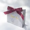 Party Dekoracja Boże Narodzenie Dziękujemy Pudełko Dostawy Baby Shower Torba Cukierki Zestaw Marmur Papier Urodziny