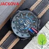 Alta Qualidade Homens Luxury Big Sports Watches Six Stitches Série Todos os Discos de Trabalho Mens Quartz Assista Top Tecido Couro Clássico Relógios de Pulso Orologio di Lusso