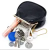 CL-2016 Women money clips ins style hand carry lipstick bucket bagS literary ladies coin purse Leather creative handmade mini storage coin pocket gold bag wallet