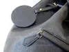 2023 Fashion Women Flip Cover Prägling ryggsäck med dragkant BOKET BAG Luxury Designer Väskor Handväska Vintage Cowhide Crossbody Handbag M45205