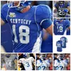 NIK1 2022 Kentucky Wildcats Futebol Jersey College NCAA 6 Josh Ali 1 Lynn Bowden 26 Benjamin Snell 41 Josh Allen 19 Akeem Hayes 20 Kavosiey