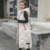 Coletes femininos quentes 2022 Winter Mulheres longas moda com capuz com capuz sem mangas casuais