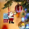 Gas 2022 Petrol Santa Claus Christmas Tree Decoration Resin Gasoline Sign Room Decor Ornaments Pendant