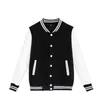 2022 Ny vårhöstens pilotbombare Par Baseballjacka University Varsity Solid Color Casual Korean Clothes Pink Tops Y220803