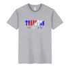 Trapstar Motion Currentn Crew Collar Shirt Men Casual Högkvalitativ sommar Kort ärm Mens Skjortor Fashion Basic T Shirt Male 23ess