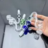 Glass Pipe Oil Burner bong hookah New 8-shaped skeleton cigarette set cooker accessories 14mm