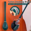 Silikonowy pędzel do toalety elastyczne uchwyt na głowę automatyczne zamknięcie otworu czyszczenie bez martwej prania narożnego wiszące 220511