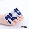 Partihandel DIY Fashion Nail Stickers 14 Tips Guldstämpel Starry Sky Nails Art Decal Flower Sticker