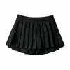 Summer High Waist Skirts Womens Sexy Mini Skirts Vintage Pleated Skirt Korean Tennis Skirts Short White Black 220511