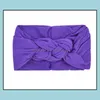 Шарфы обертывания Scrunchie Girls Kids Twisted Elastic Hair Band Turban Chi Dhgt9