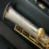 Japan Yanagisawa S-9930 Soprano Saxofon Model Silver Plated Body and Gold Key med två Necks Leather Case217N