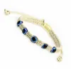 Handgefertigtes Perlenstrang-Armband, türkisches blaues böses Auge, Charm-Armband für Frauen, geflochtenes Schnurseil, Fatima-Perlen, Kette, Armreif, Modeschmuck