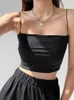 Women Solid Basic Spaghetti Pasek Upraw Y2K Summer Sexy Elastic Cami Top Backless Tole