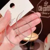 Luxury Female Big Round Hoop Dangle Earrings Exaggerated Circle Gold Color Wedding Earring For Women Fashion Jewelry