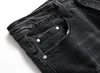 Jeans noirs déchirés pantalons hommes Slim Fit conception de haute qualité motard droit grande taille moto pantalon Hip Hop hommes pour homme 28-42 noir bleu