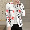 Men Blazers Spring High Quality Business Casual Male Slim Fit Letter Printing Suit Jackets/Dress Coat Branded Male Clothing