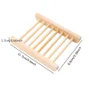 Portable Soap Dishes Natural Wood Tray Holder Dish Storage Bath Shower Plate Home Bathroom Wash Soaps Holders Organizer YF0056