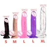 Erotic Soft Jelly Dildo Anal Butt Plug Pene realistico Forte ventosa Dick Toy per adulti Orgasmo del punto G Giocattoli sexy Donna Articoli di bellezza