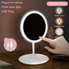 Miroir de vanité de miroir de maquillage mené par haute définition portative avec des lumières de LED touchent le miroir cosmétique de bureau de LED de gradateur d'écran rotation de 90 degrés BES1216932982