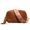 50pcs sacs de rangement femmes PU rétro plaine rectangulaire brodé jacquard de coton avec larges bretelles sac à bandoulière