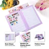 216 Färger Nagelips Display Book Diy Nail Art som visar hylla gel nagellack färgkortsdiagram målning dedikerad displaybräda 220726