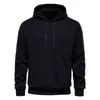 Fleece drop mouw överdimensionerade truien mannen casual solid Katoen Heren tröja Nieuwe herfst vinter varma capuchon voor mannen m-2xl merk l220730