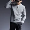 メンズセーターファッションブランドセーター男性プルオーバーソリッドカラースリムフィットジャンパーニットウェア厚い冬の韓国スタイルカジュアルカジュアルマンズオルガ22