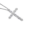 Diamond Pendant Necklaces Cubic Zirconia Cross Pendants Hope Faithful Necklace Ideas for Girlfriend Women Girl Valentines Day Gift Copper Link Chain Silver Plated