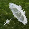 Parasols Proste zapasy ślubne koronkowa pusta panna młoda parasol ślubny dekoracja fotografii Rekwizyty fotograficzne