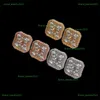 Marchio di lusso Full Diamond Stud Crystal Quadrifoglio Orecchini Classic Fashion Designer Orecchini per le donne Gioielli orecchino d'argento S925 di alta qualità