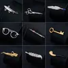 Mens Metal Necktie Bar Crystal Formal Shirt Wedding Party Gold Tie Clip Fashion Clips Clothing Accessories