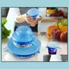 Drinkware Lid Kitchen Dining Bar Home Garden 6Pcs/Set Sil Stretch Lids Sile Food Wrap Bowl Pot Li Dhsju