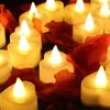 24/48pcs LED Candle مع البطاريات زخرفة الزفاف الرومانسية الكثير شموع شاي شاي إلكترونية لمدة عام عيد الحب 220510