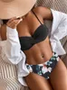 Bandeau Swimsuit Women Push Up Bikini Set Swimwear Female High Waist Brazilian Bathing Suit Beach Wear Bather Biquini 220621