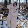 Nouvelle longue veste d'hiver femmes chaleur et épais vers le bas coton grand col de fourrure parka manteau femmes coréenne décontracté lâche veste L220730