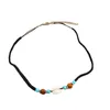 Chokers Bohemian Beads Shell Necklace For Women Handmade Black Rope Short Choker Collar Beach Summer JewelryChokers Sidn22