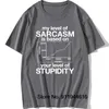 Il mio livello di sarcasmo si basa sul tuo livello di stupidità Tshirt T-shirt a maniche corte in cotone divertente O-Collo T-shirt Harajuku 220509