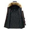 Men's Down & Parkas Men's Thicken Winter Jackets Faux Fur Collar Long Men Outwear Hooded Windbreaker Coats Male Outdoor Snow Jacket Clot