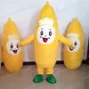 Costume de mascotte de banane jaune d'Halloween, personnage de dessin animé de haute qualité, carnaval, taille adulte unisexe, tenue fantaisie de fête d'anniversaire de noël