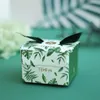 Creative Green Monstera Leaves Candy Box Wedding Favors es Giveaways Chocolate Party supplies Thanks Gift 220427